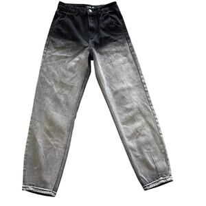 Nasty Gal Womens Bleach Fade Barrel Leg Jeans 2 Casual High Rise Organic Cotton